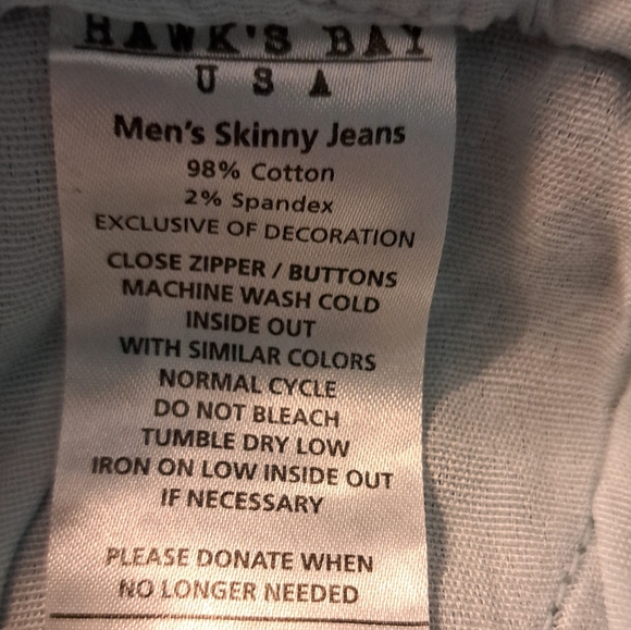Mens Hawk's Bay Skinny Stretch Jeans Size 28 - Picture 6 of 9